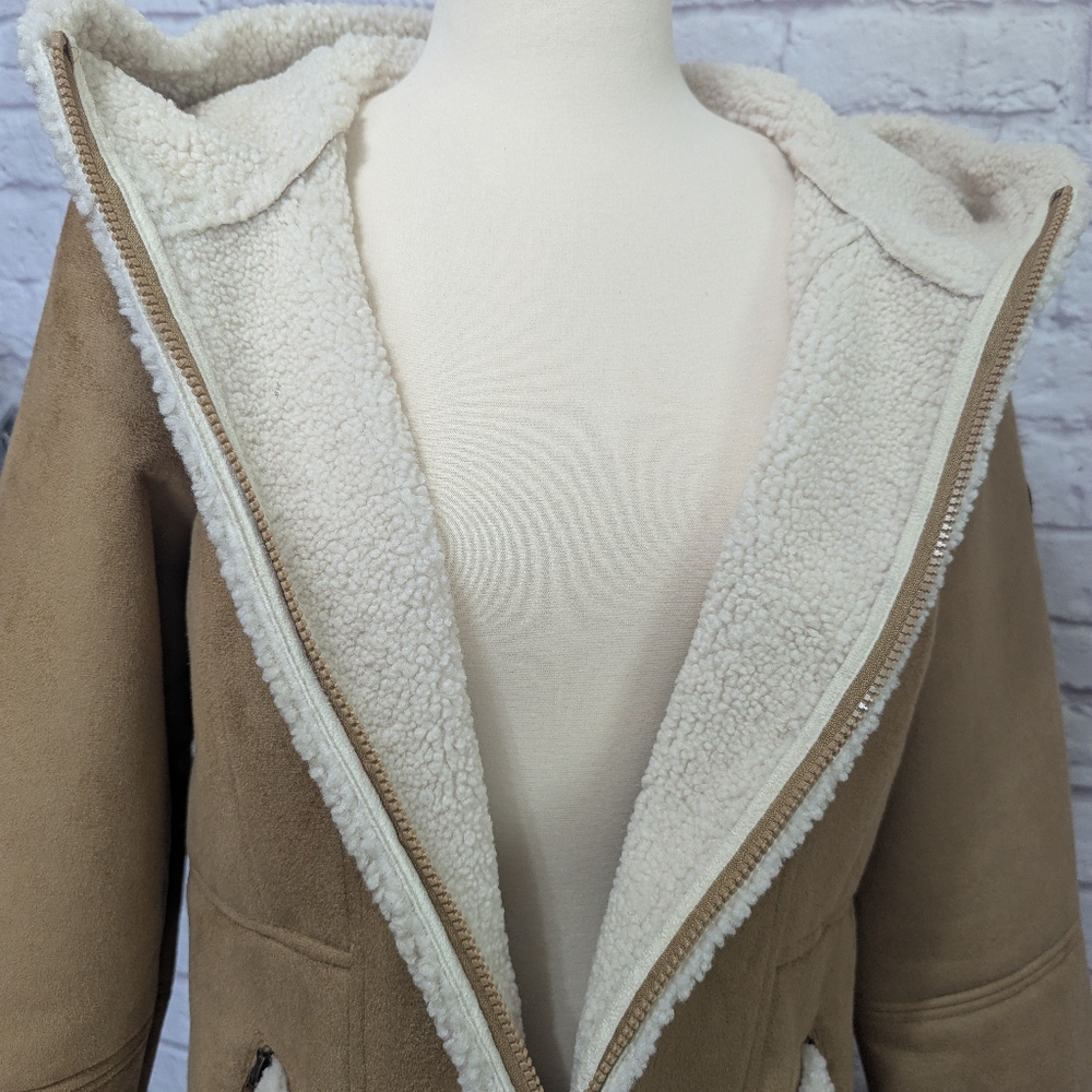 Kookaburra By UGG Hooded Women's Coat Size Large Camel NWOT - Picture 4 of 5